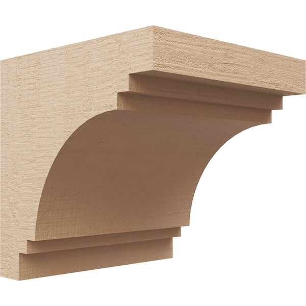 Ekena Millwork 8"W x 8"D x 8"H Wide Pescadero Rough Cedar Woodgrain TimberThane Corbel, Primed Tan CORUR08X08X08PECRCPR - main